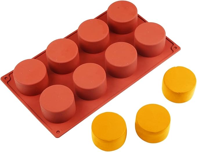 Silicone 11/8/6 Cavity Cylinder Shape Cake Mold For Baking Dessert Ice-Creams Mousse Mould Fondant Decorating Tools (8 Cavity)