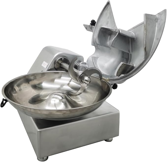 110V 8L Meat Vegetable Food Chopper Processor, Prep Food Processor, 750W Food Chopper with Partially Open Pot, Commercial Stainless Steel Blade Electric Shredder