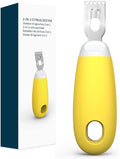 KITCHENDAO Citrus Lemon Peeler Zester Tool to Save Effort, Ultra Sharp Lemon Rind Twist Peeler Tool Bar Bartender Lime Stripper for Cocktails Kitchen, Yellow