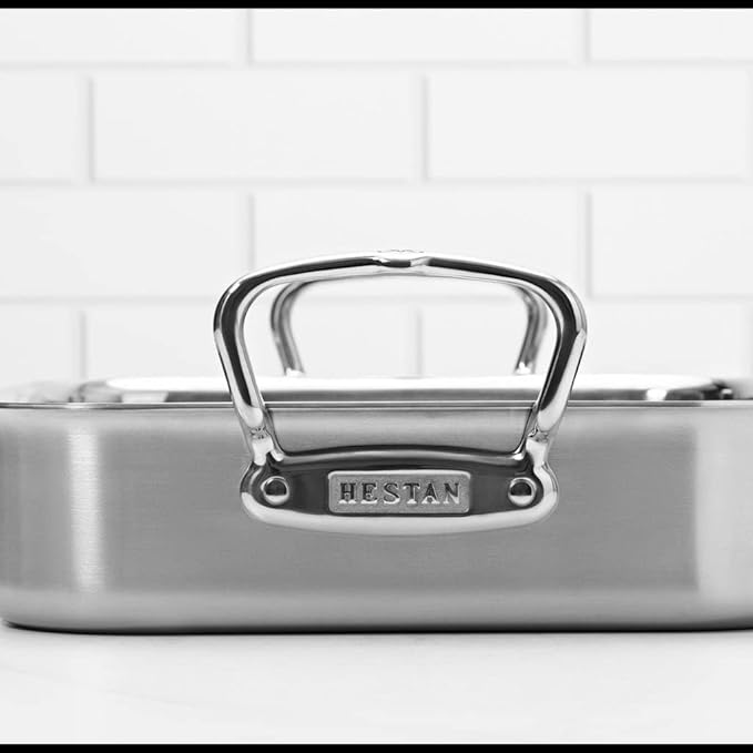 Hestan Provisions – 14.5" Classic Clad Roaster with Stainless Steel Rack