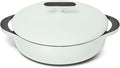 Caraway Enameled Cast Iron Braiser - 3.5 qt Braiser Pan - 3 Layer Enamel Coating - No Seasoning Required - Compatible With All Stovetops - Oven Safe - Free From Forever Chemicals - Light Mist