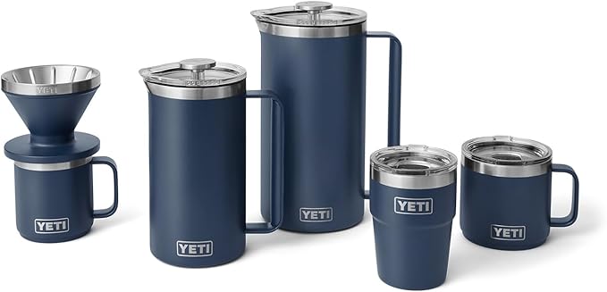 YETI Pour Over Coffee Maker Accessory Ramblers, Designed for Perfect Coffee Extraction Anywhere, Stainless Steel, fits any V60 Filter, Black Forest Green