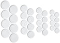 4Pcs 32-Cavity Resin Circle Molds Flat Round Keychain Silicone Mold Earrings Mold, Pendant Silicone Mold for Resin(2in, 1.75in, 1.5in, 1.25in)