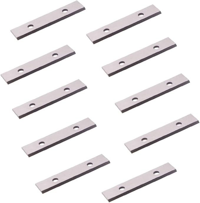 2" (50mm) Paint Scraper Carbide Blades Double-Edged Reversible Replacement Blade (50X12X1.5mm), Pack of 10, Suitable For Most Hand-Held Scrapers By LU&MN