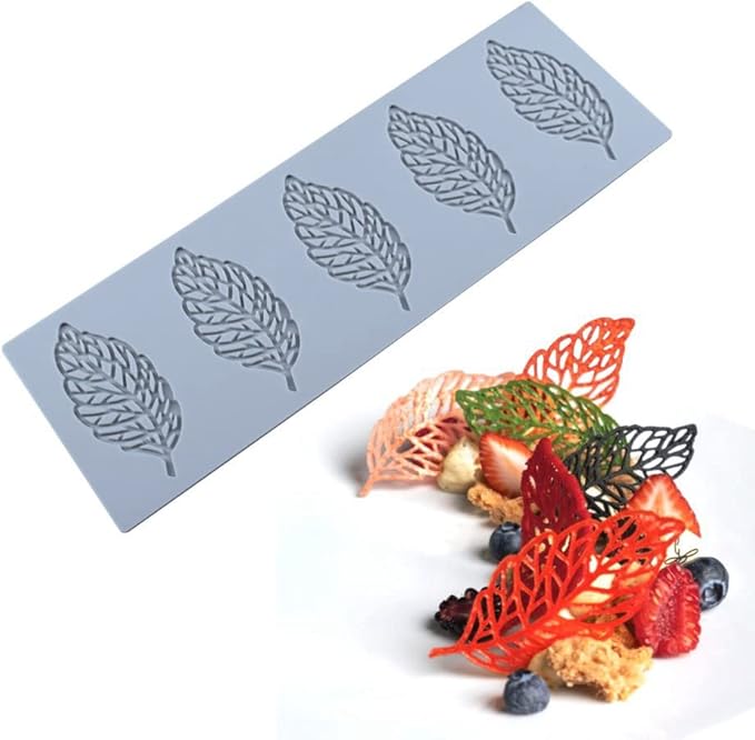 Hollow Leaf Silicone Mold Chocolate Candy 3D Hollow Leaf Candy Mold Food Cooking Meals Decorations Fondant Mold Polymer Clay Molds