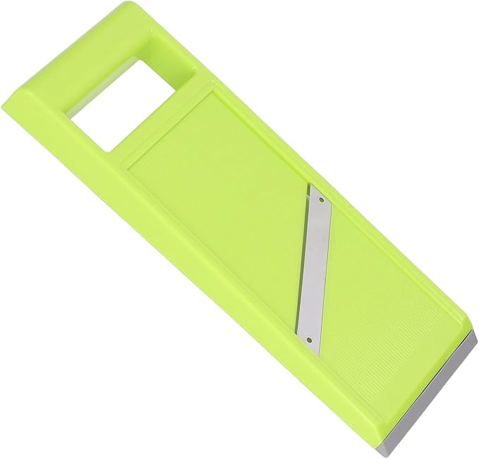 Vegetable Slicer, 4.25 x 10.8in Potato Slicer for Chips, Plastic Handheld Vegetable Chopper Kitchen Cutter with Stainless Steel Blades and Ergonomic Handle for Carrot
