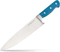 DURA LIVING 8 Inch Professional Chef Knife – High Carbon Stainless Steel, Razor-Sharp, Versatile Cooking & Cutting Kitchen Knife, Ergonomic Handle, Sleek Royal Blue Design