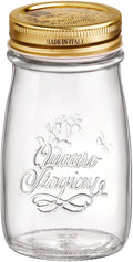 Bormioli Rocco Quattro Stagioni Bottle, 6.75 Oz - Glass Storage Jar with Airtight Twist Lid for Kitchen Organization, Pantry Canning, Homemade Gifts & Dry Food Storage - Made in Italy