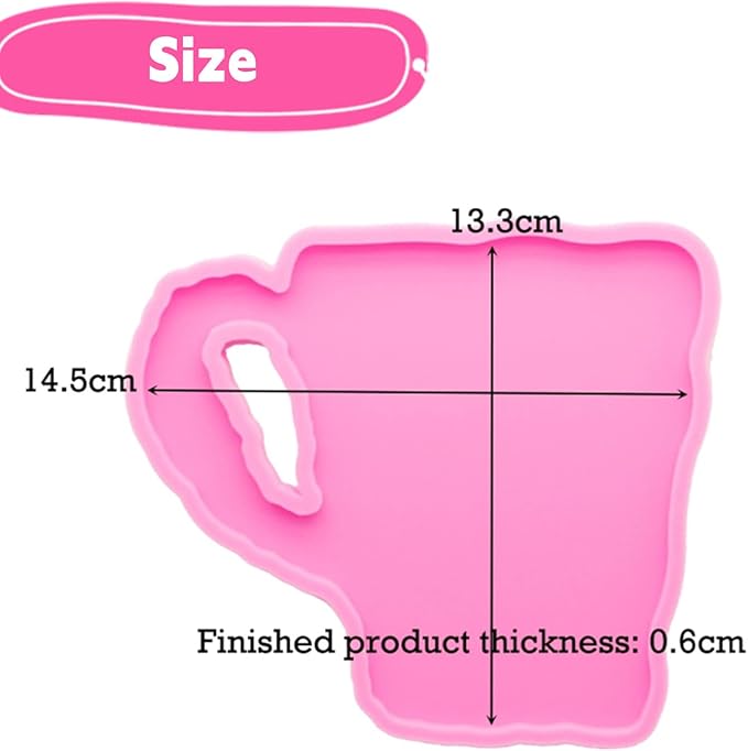 Cup Shape Coaster Resin Mold Silicone Epoxy Casting Mold for Cup Mat Agate Coaster Mold Wine Glass Holder Home Decoration DIY Craft Project