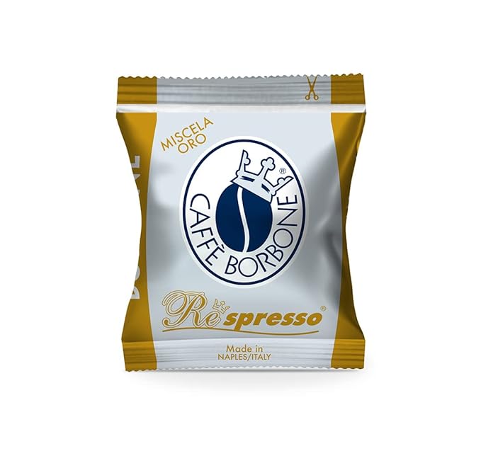 Caffè Borbone Gold Blend Nespresso Compatible Espresso Coffee Pods, 50 Count Espresso Pods