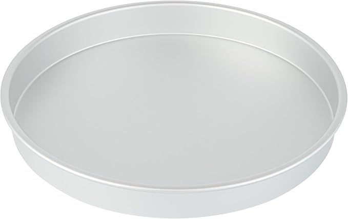Restaurantware-Met Lux 16 x 2 Inch Straight-Sided Baking Tins, 12 Round Cake Pans - Oven-Ready, Freezable, Anodized Aluminum Round Baking Pans, Greaseproof, For Layer Birthday Cakes