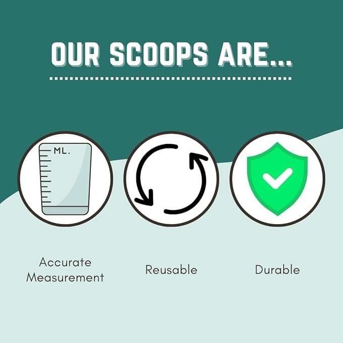 1 Tablespoon (1/2 Oz. | 3 Teaspoon | 1/16 Cup | 14.8 mL) Long Handle Scoop for Measuring Coffee, Pet Food, Grains, Protein, Spices and Other Dry Goods (Pack of 5)