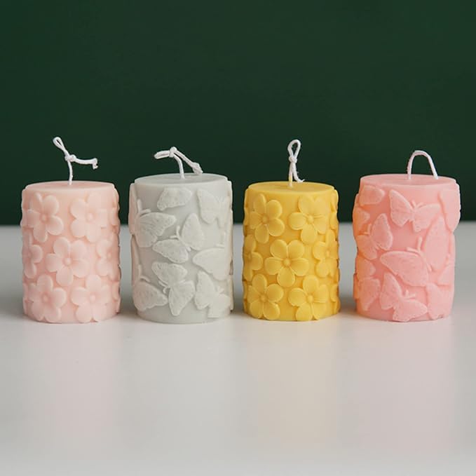 3D Silicone Candle Soap Mold, Fondant Chocolate Baking Molds,Polymer Clay Casting Mould for Candle Making (Butterfly)