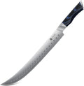 Carving Knife，11.6 Inch Brisket Slicing Knife, Japanese High Carbon Steel Butcher Knives with VG10 Steel Core & G10 Handle, Full Tang Ultra Sharp Meat Cleaver for BBQ, Turkey, Roast, Brisket