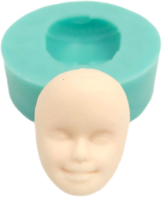 Doll face, princess face Flexible Silicone Molds Kawaii Polymer Clay Resin doll Chocolate mold Fondant NC035