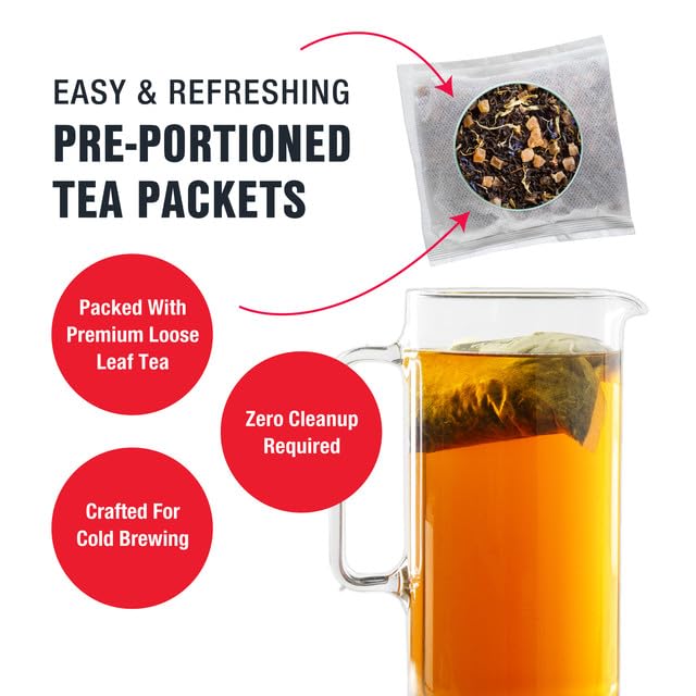Tiesta Tea - Passion Berry Jolt Cold Brew, Loose Leaf, Raspberry Passion Fruit Black Tea, High Caffeinated, Cold Brew Packets, Makes 64 oz Pitcher Per Bag (Pack of 10)
