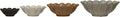 Creative Co-Op Stoneware Flower Bowls, 6" L x 6" W x 3" H, Multicolor