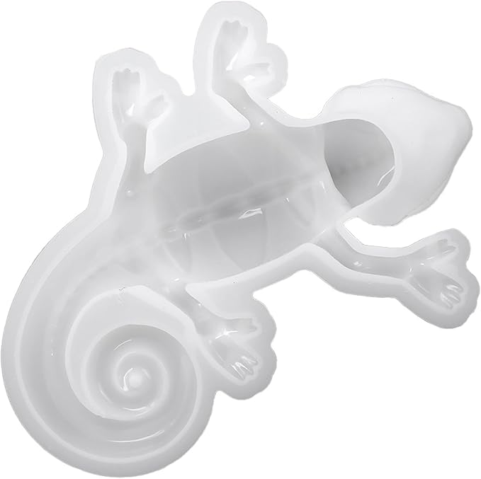 Lizard Animal Cylinder Candle & Resin Mold - Resin Casting Silicone Molds for Home Decor & Candle Making Wave Spiral Mold