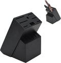 Wood Kitchen Knife Block, Universal Kitchen Knife Holder Kitchen Knife Storage Rack 14 Slots Knife Holder (Black)