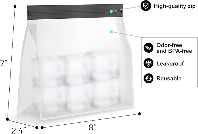 Samuelworld Large Silicone Ice Cube Tray Molds, 3-Pack, Big 2 Inch Cubes - Food Grade, Flexible, 8 Cavity Easy Release Slow Melting Ice for Whiskey, Cocktails, Gifts & Christmas - Black（Ice Bag）