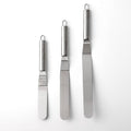 Cake Spatula Set – 6", 8", 10" Stainless Steel Offset & Straight Icing Spatulas for Cake Decorating and Frosting (Curved)