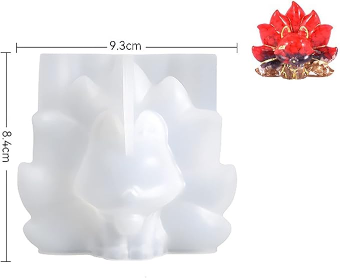 Tail Fox Mold Fox Silicone Wave Spiral Candle Mold - Silicone Resin Casting Molds for Candle & Resin & Soap Craft Supplies