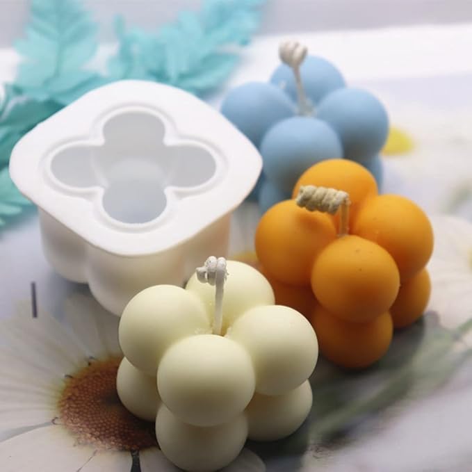 DIY 3D Candle Mold Handmade Aromatherapy Soy Wax Candle Silicone Mold Plaster Candles Mould UV Epoxy Resin Soap Molds (1 Small Cavity)