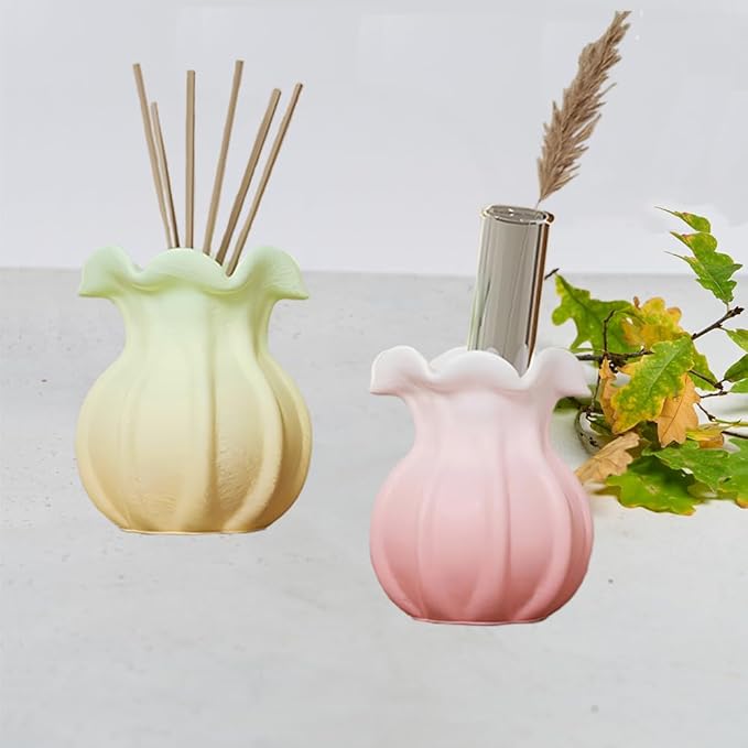 Resin Vase Mold, 1 Pcs vase Silicone Molds vase Resin Mold for Resin Art DIY vase Pens Holder Perfume Diffuser Bottle