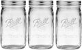 Ball Wide Mouth Glass Mason Jars with Lids and Bands, Used for Canning, Pickling, Juice, Jam, Jelly, Quart Size 32 Ounce (Pack of 3)