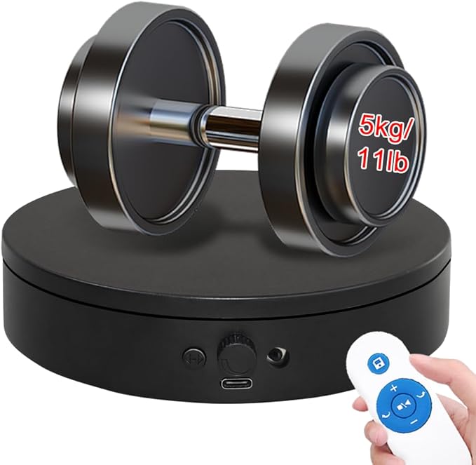 Knob Speed Adjustment Remote Control Motorized Rotating Display Stand 3d scanner Electric Turntable rotating platform for Photography Products Shows,Jewelry,Watch,3D Models,Cake Support AAA