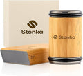 Stonka Oak Rolling Knife Sharpener Kit – Dual-Grit Diamond Wheels Kit (400/1000), Easy to Use Knife Sharpener Roller with Magnetic Holder with 15° & 20°, Leather Strap