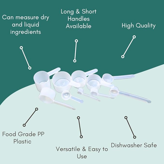 6.5 mL (6.5 CC) Long Handle Scoop for Measuring Coffee, Pet Food, Grains, Protein, Spices and Other Dry Goods (Pack of 1)
