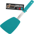 GORILLA GRIP Patented BPA-Free Non-Scratch Spatula, Heat Resistant Flexible Silicone Head for Nonstick Cooking Pans, Soft Rubber Handle, Kitchen Spatulas for Flipping Eggs, Pancakes, 11.6 in Turquoise