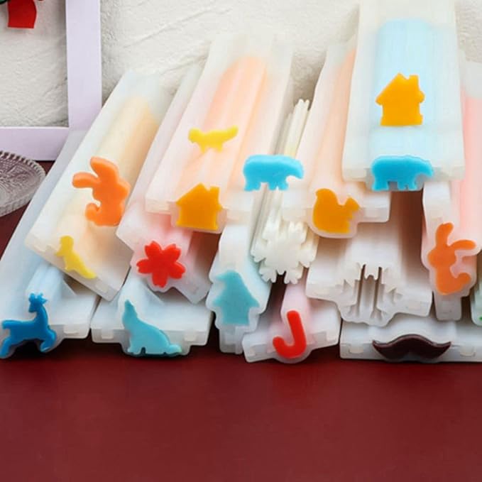 Rabbit Tube Column Silicone Soap Candle Mold Embed Soap Making Supplies Silicone Mold for Soap