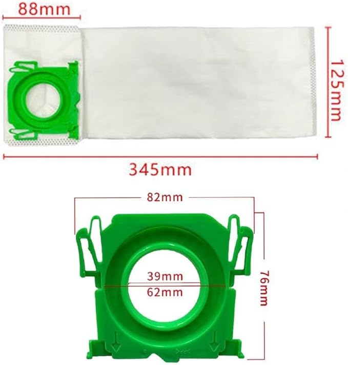 8-PACK 6695ER Vacuum Cleaner Bags for Sebo K Series Sebo X Series X1 X2 X3 X4 X5 Extra Pet XP2 XP3 AIRBELT K Series Windsor Sensor X1 X2 X3 X4 X5