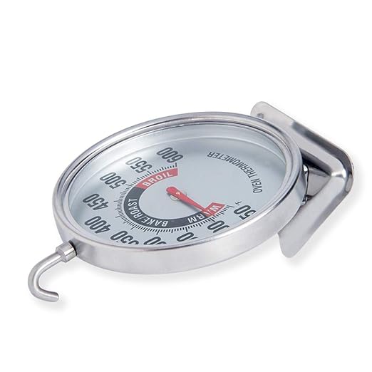 Extra Large 3" Oven Thermometer with Easy-Read Dial | 150-600°F Pro Accurate Temp Gauge for Kitchen, Baking, Grill & Meat | Hang or Stand for Gas/Electric Ovens