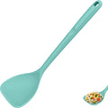 U-Taste 600ºF Heat Resistant Wok Spatula: 13.76" Long, 3.63" Wide Silicone Cooking Utensils with Flexible Edge & Sturdy Core, for Kitchen Stir Fry, Serving, Scoop, Non-Stick Pan, Cast Iron (Aqua Sky)