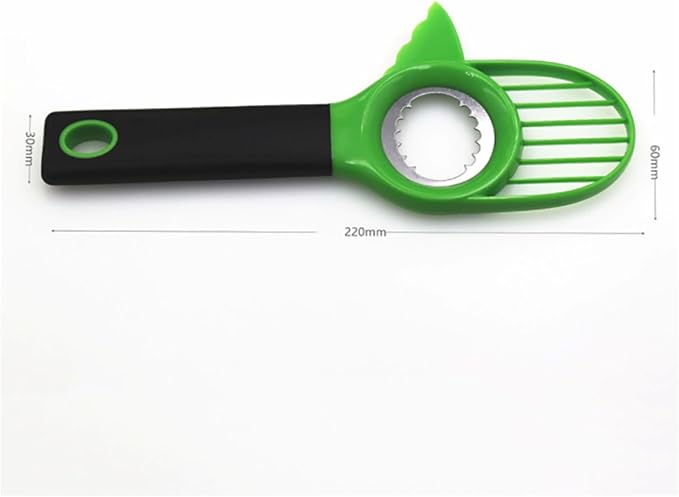 3-in-1 Avocado Slicer Tool - Avocado Cutter, Corer, Peeler & Knife with Stainless Steel Digger | Kitchen Gadget for Avocado & Fruits