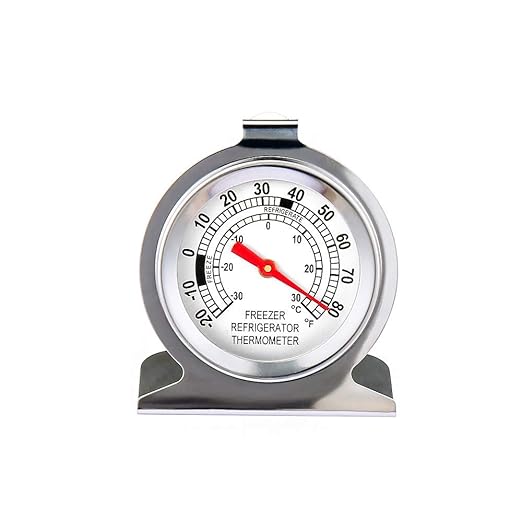Stainless Steel Refrigerator Freezer Thermometer Large Dial Thermometer (12 Pack)