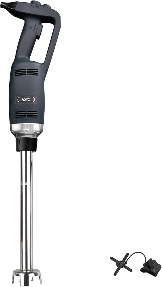 VONCI 500W Commercial Immersion Blender, 16" SUS 304 Removable Shaft, Heavy Duty Power Hand Mixer with Variable Speed 6000-20000RPM, Professional Electric Stick Blender for Restaurant Kitchen Use.