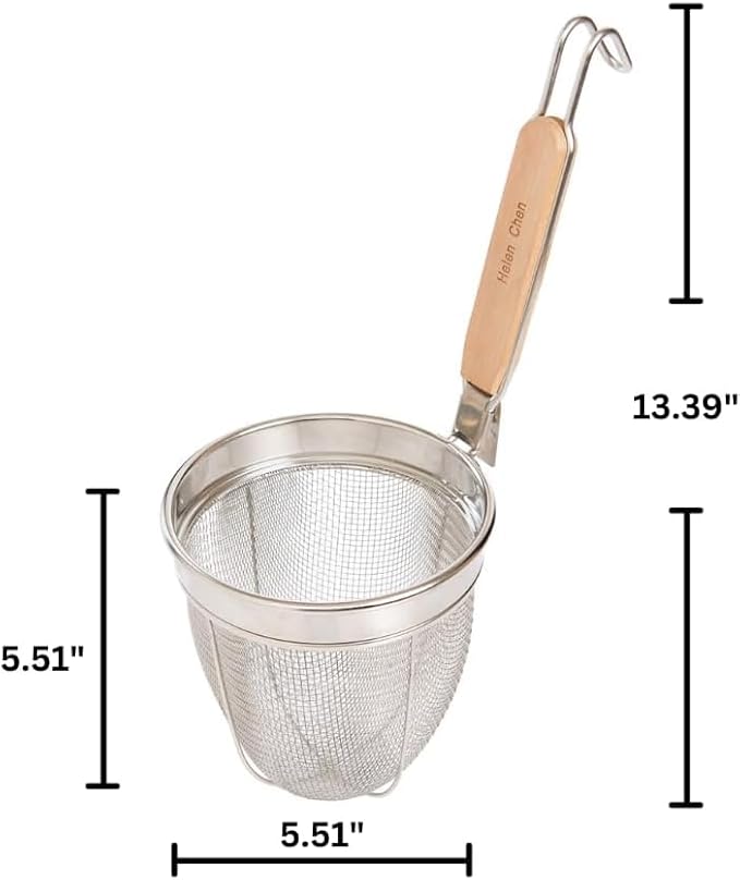 Helen's Asian Kitchen Helen’s Asian Kitchen Stainless Steel Mesh Spide, 6-Inch, Basket, Silver