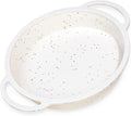 9 Inch Round Cake Pan, Metal Reinforced Frame Silicone Cake Mold for Baking with Handle Easy to Move Confetti