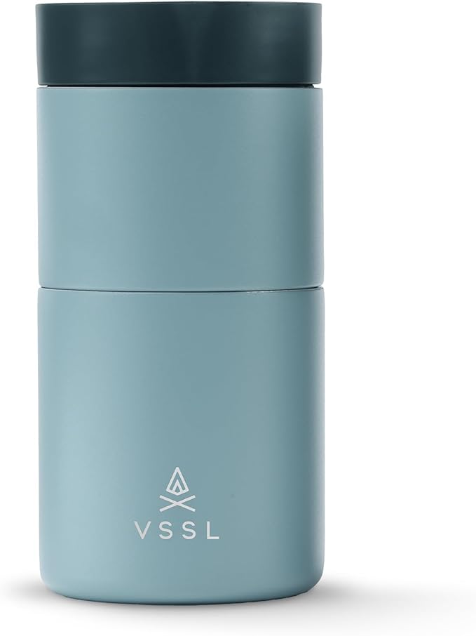 VSSL - Nest Pour Over Coffee Set | Coffee Maker for Camping | All-In-One Travel Pour Over | Transportable Dripper, 10oz Stainless Steel Travel Mug | Compact Storage & Adventure Ready | Everglade