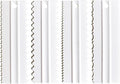 Cake Scrapers Set Decorating Comb and Icing Smoother, Plastic Sawtooth Scraper Polisher Butter Mousse Cream Cake Edge DIY Tool -8 Design Textures (White)