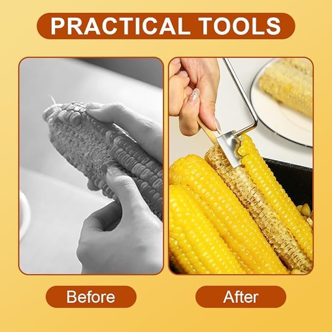 2 Packs Corn Peeler for Corn on the Cob,2024 Upgraded Corn Stripper for Corn on the Cob,Corn on the Cob Remover,Corn Cob Stripper tool Easy to Clean,Sweet Corn Cutter,Corn Cob Peeler as Gift for Women