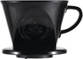 Melamine Pour Over Coffee Maker with 3 Drip Holes, Pour Over Coffee Dripper For Camping, Home, Café, Size 02 (Black)