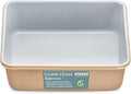 BAKKENMASTER Square Cake Pan - Aluminized Steel, Ceramic Non-Stick Coating, Non-Toxic, Ideal Size, Heavy-Duty, Elevate Your Baking with Durability and Style!