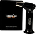 Blow Butane Cooking Torch, Lighter with Safety Lock and Adjustable Flame for BBQ, Baking, Brulee, DIY, Creme and Deserts | Viewing window for accurate fuel filling | Butane Gas not included