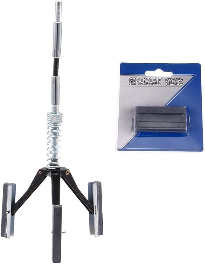 gohantee Engine Cylinder Hone Deglazer Adjustable 1-1/4" to 3-1/2" Diameter with 3-Piece 2" Long Stones 220 Grit