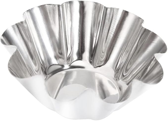 Unomor Pcs Stainless Steel Sauce Dish Egg Tart Tins Egg Tart Shell Baking Pan Puto Molder Filipino Baking Supplies Dish Mini Paper Cups Mold Cake Portuguese s